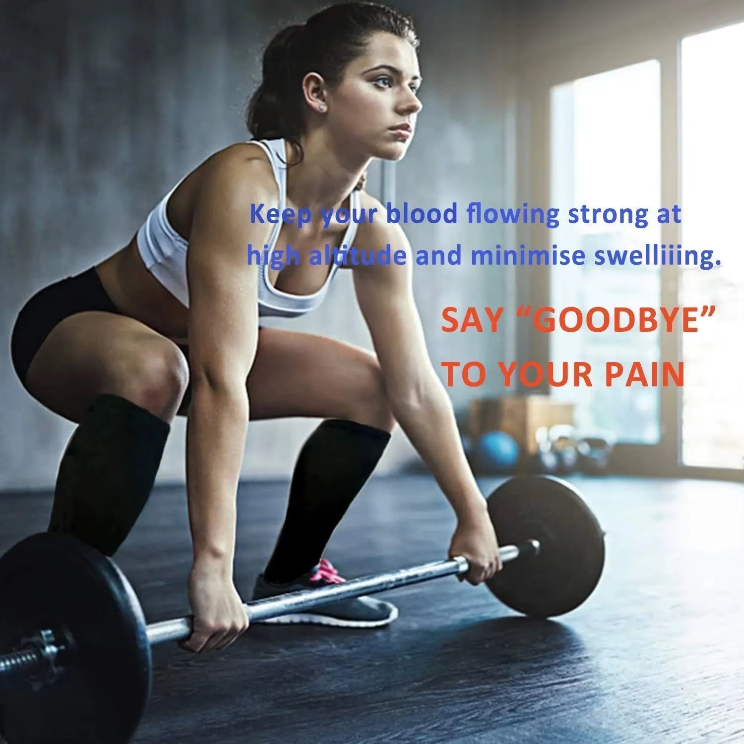 3/6/7 Pairs of Compression Socks Varicose Edema Knee Stretch Socks Outdoor Running Cycling Hiking Sports Socks Gym Yoga Football