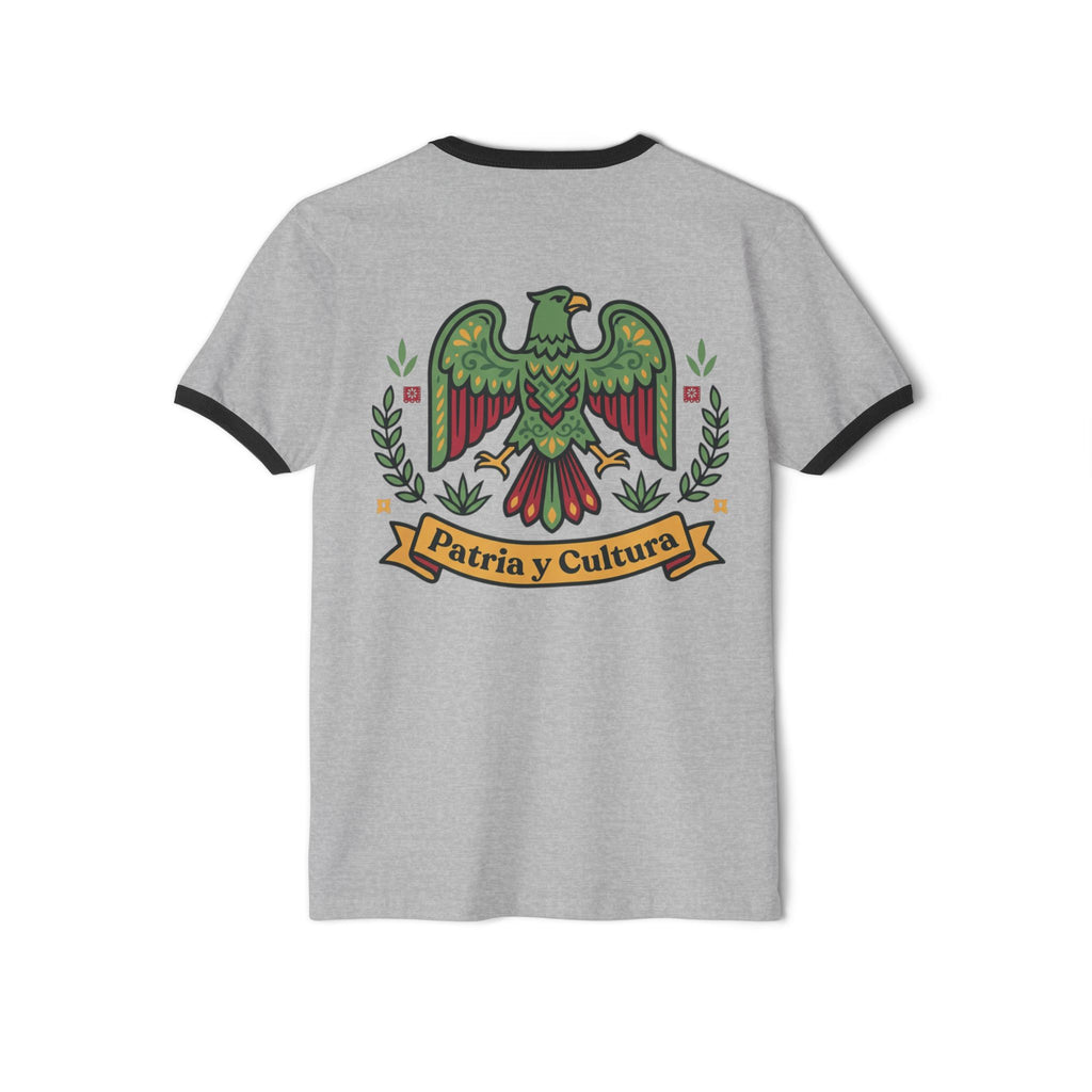 Ringer T-Shirt — Mexican Eagle “Patria y Cultura” Crest