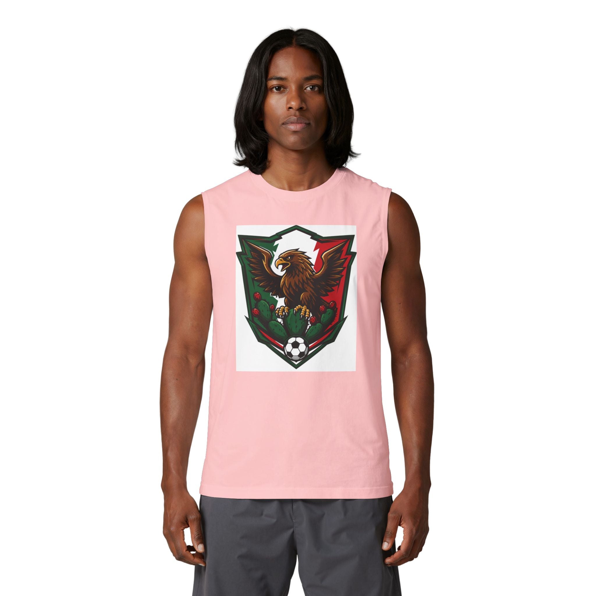 Mexican Eagle Soccer Crest Muscle Tank — Football Team Fan Top