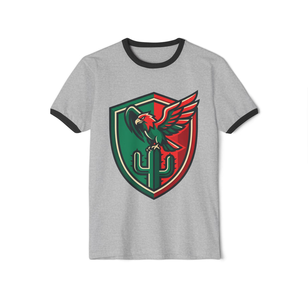 Ringer T-Shirt — Mexican Eagle “Patria y Cultura” Crest