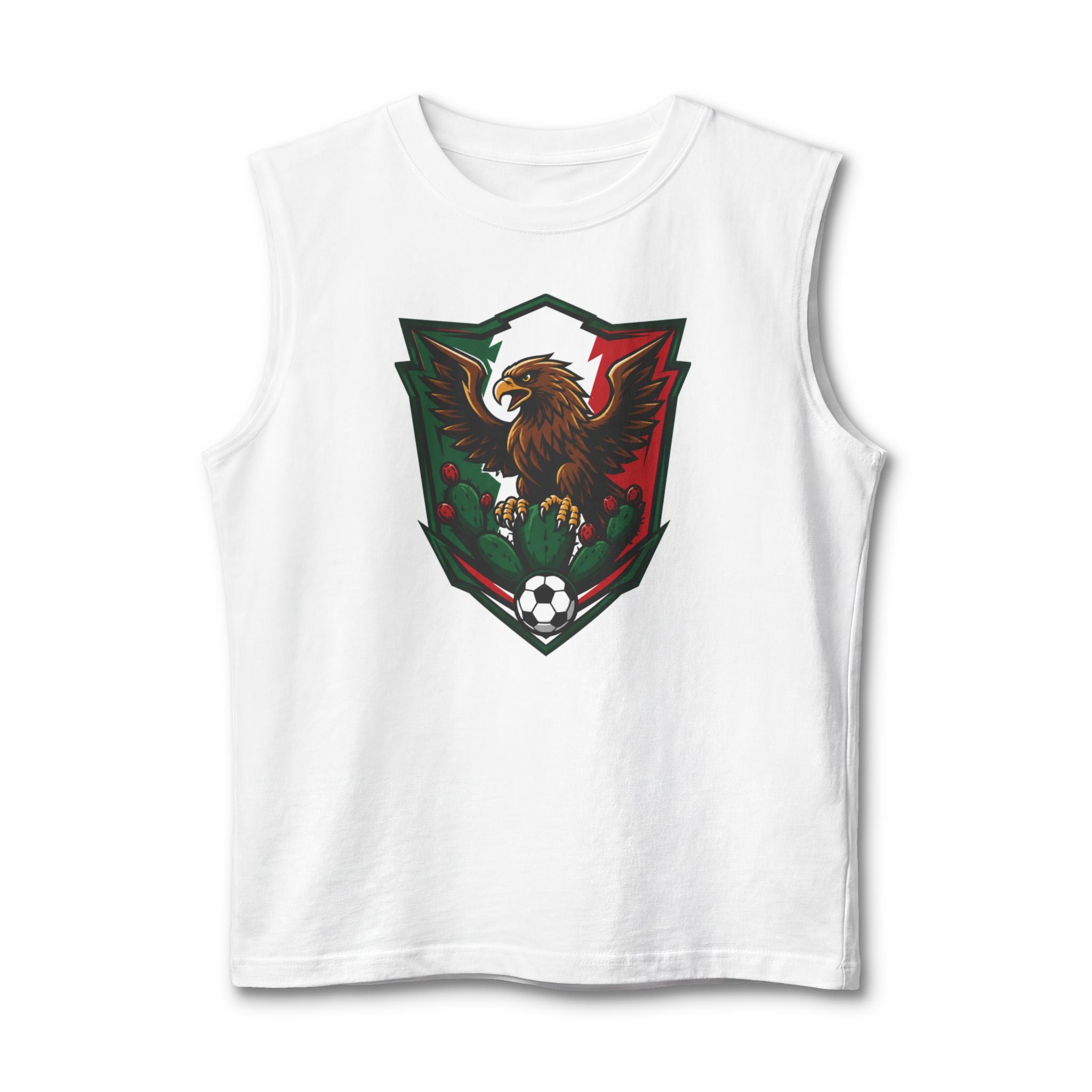 Mexican Eagle Soccer Crest Muscle Tank — Football Team Fan Top