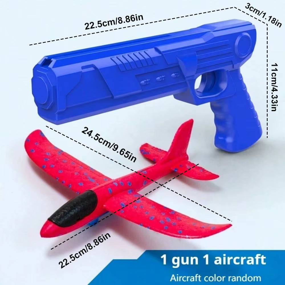 Exciting Foam Ejection Airplane Launcher - Perfect Outdoor Flying Toy for Kids' Birthdays!