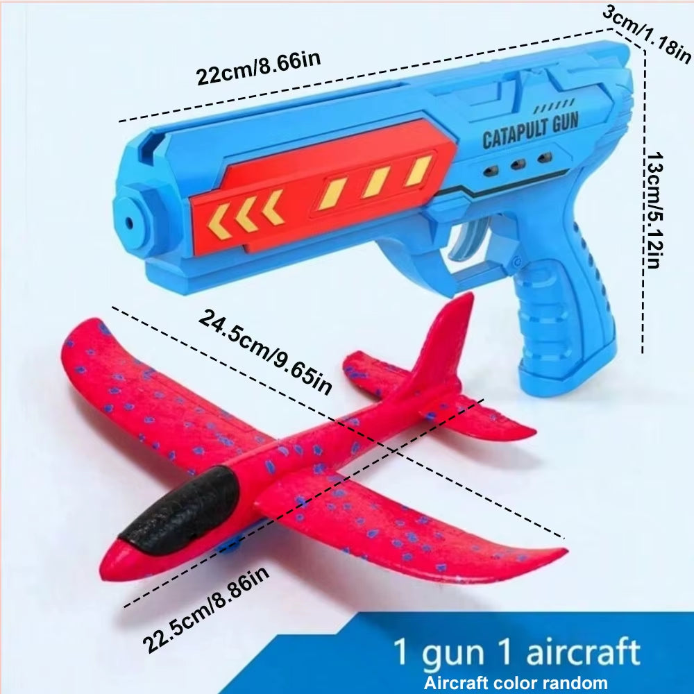 Exciting Foam Ejection Airplane Launcher - Perfect Outdoor Flying Toy for Kids' Birthdays!