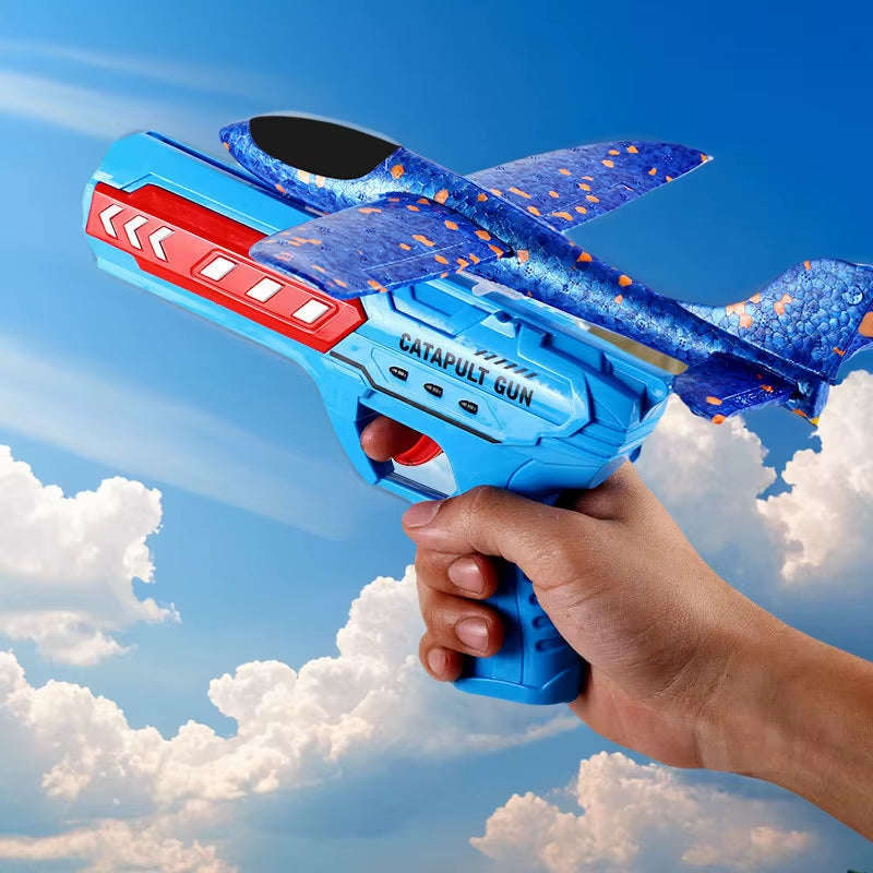 Exciting Foam Ejection Airplane Launcher - Perfect Outdoor Flying Toy for Kids' Birthdays!