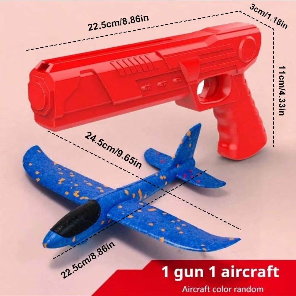 Exciting Foam Ejection Airplane Launcher - Perfect Outdoor Flying Toy for Kids' Birthdays!