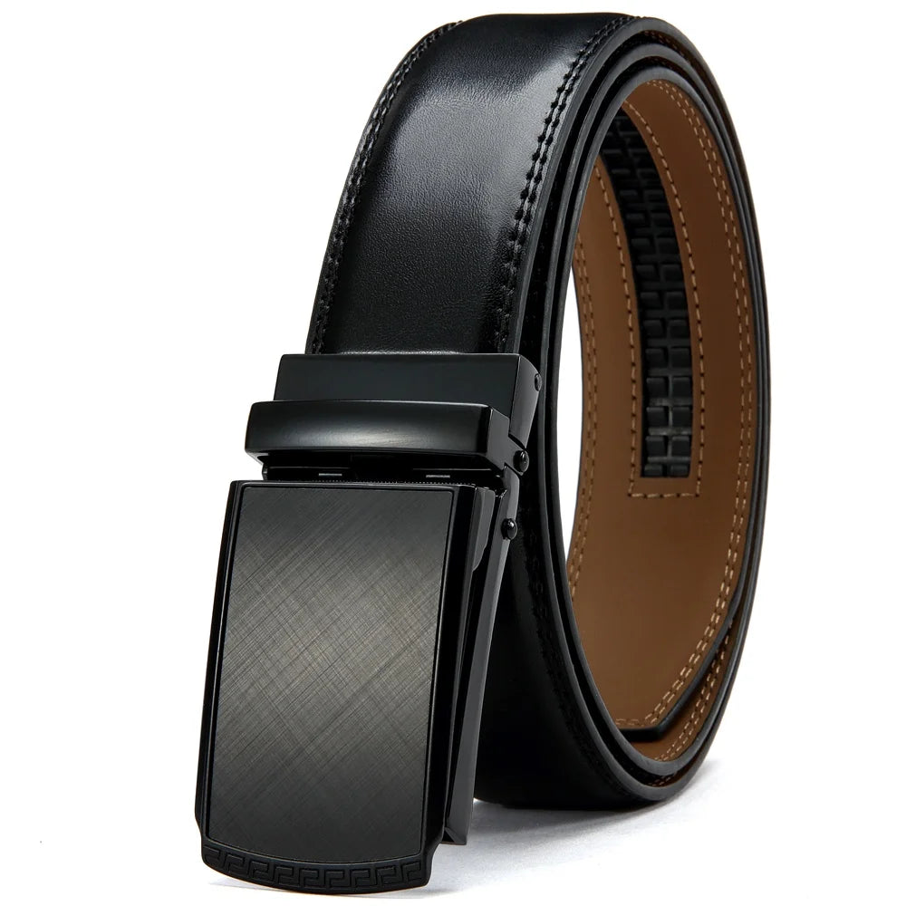 Stylish Unisex Leather Ratchet Belt - Multiple Colors Available for Effortless Fashion and Comfort