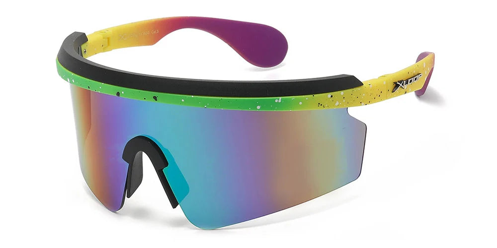 Shield Semi-Rimless Wholesale Sunglasses X3650