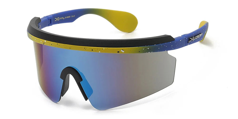 Shield Semi-Rimless Wholesale Sunglasses X3650