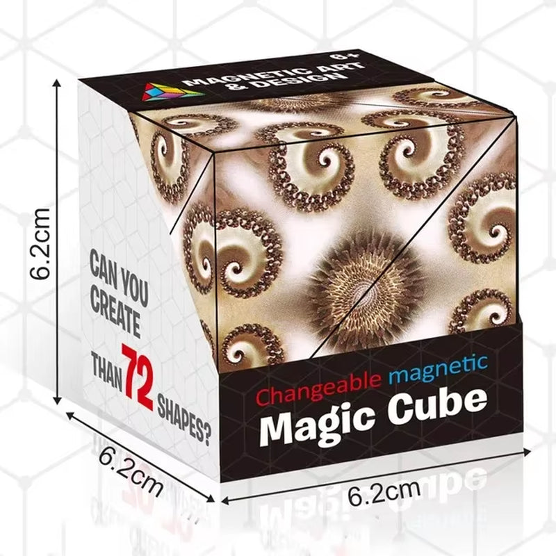 Transform Your Stress into Fun with the Magic Infinite Cosmic Cube - Magnetic Changeable Fidget Toy!
