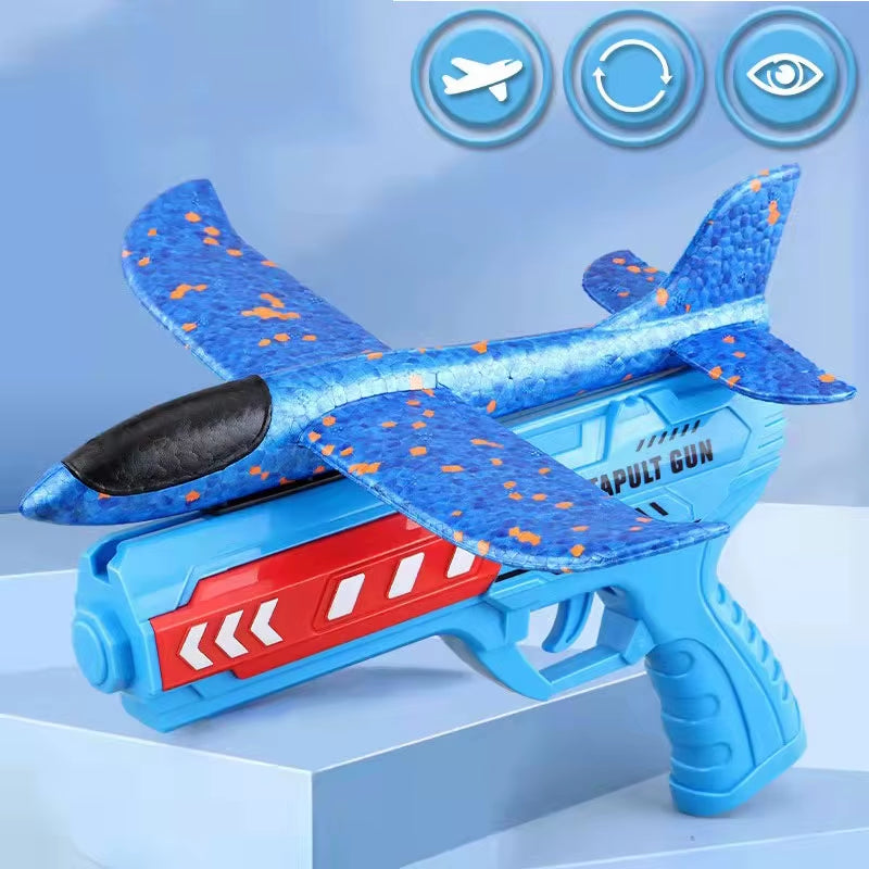 Exciting Foam Ejection Airplane Launcher - Perfect Outdoor Flying Toy for Kids' Birthdays!