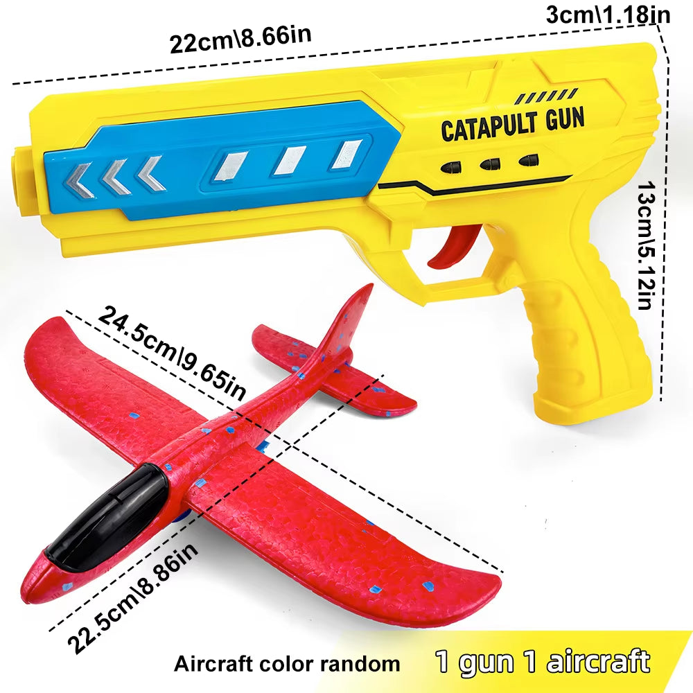 Exciting Foam Ejection Airplane Launcher - Perfect Outdoor Flying Toy for Kids' Birthdays!