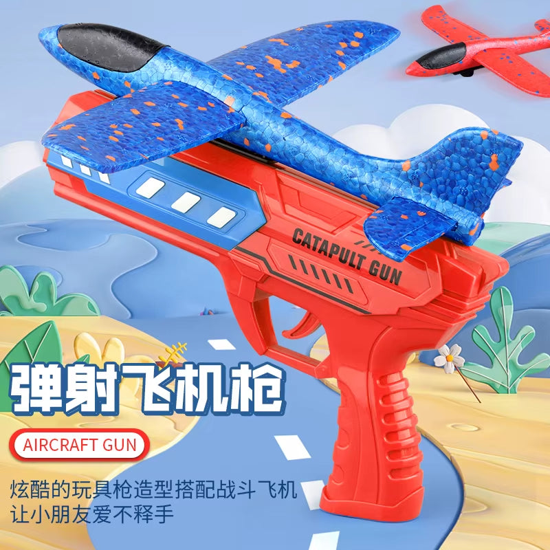 Exciting Foam Ejection Airplane Launcher - Perfect Outdoor Flying Toy for Kids' Birthdays!
